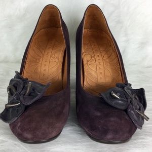 Anthropologie Chie Mihara Purple Suede Pump